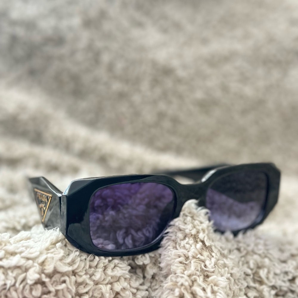 Prada Black Sunglasses with Purple Lenses